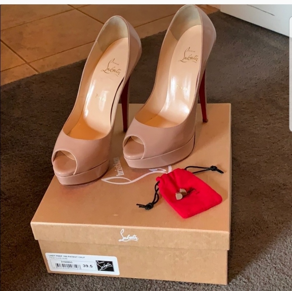Christian Louboutin Lady Peep Patent shoes